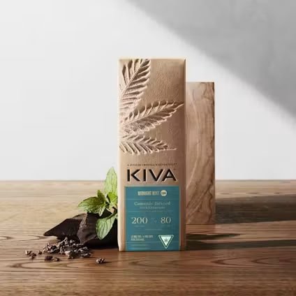 Kiva CBN Midnight Mint Dark Chocolate Bar