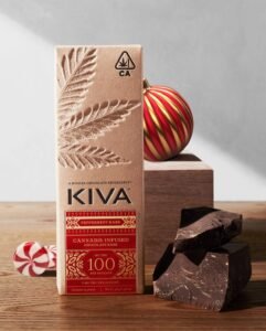 Kiva Peppermint Bark Dark Chocolate Bar