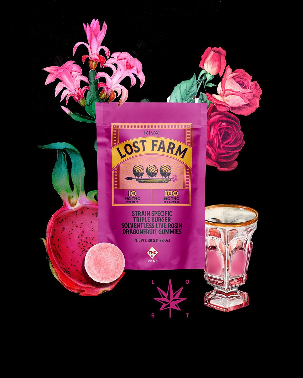 Lost Farm Dragonfruit Triple Burger