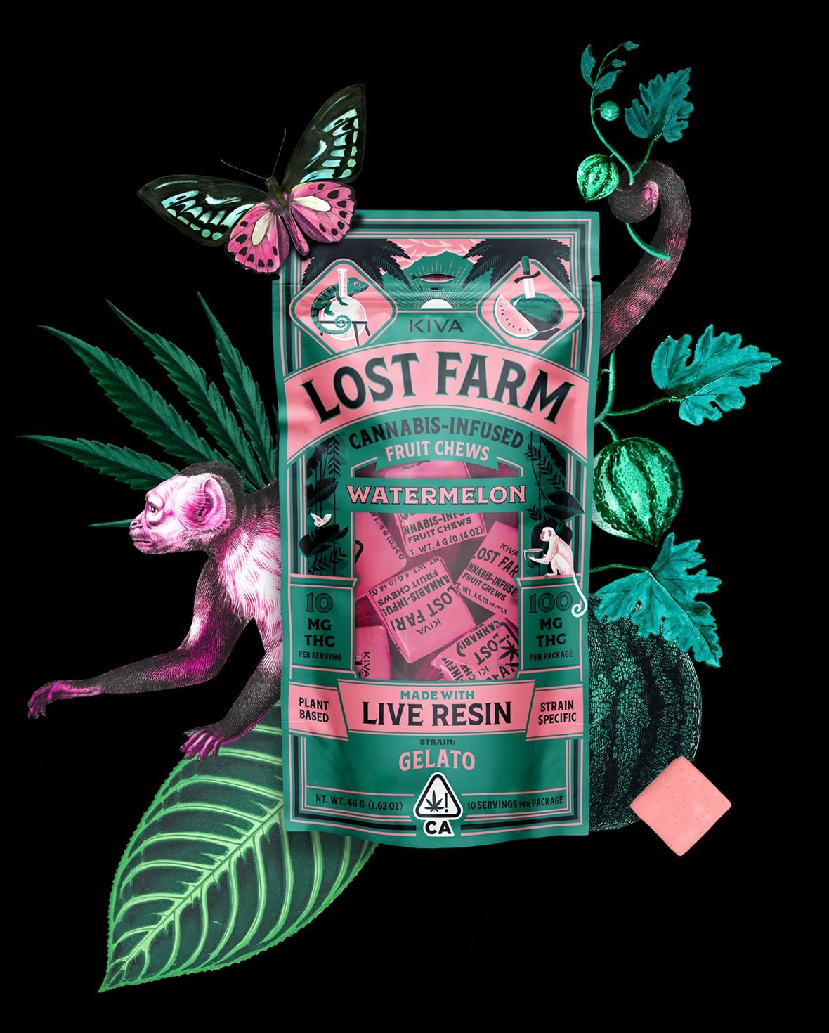Lost Farm Watermelon Gelato Live Resin Chews