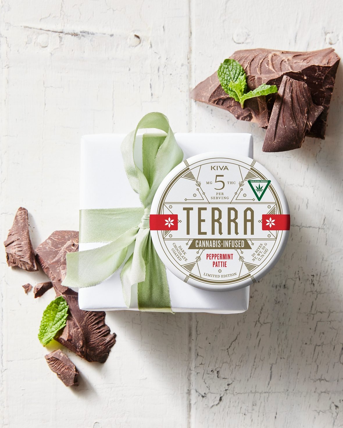 Terra Midnight Mint Dark Chocolate CBN Bites